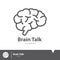 Brain talk icon symbol