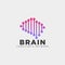 brain tech digital logo template vector illustration icon element