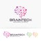 Brain Tech vector logo design