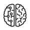 Brain technology vector logo