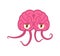 Brain with tentacles. monster Space invader. parasite Alien from space