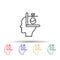 Brain, test tube multi color style icon. Simple thin line, outline  of creative thinking icons for ui and ux, website or