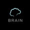 Brain vector logo. Brain icon. Brainstorming emblem