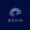 Brain vector logo. Brain icon. Brainstorming emblem