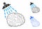 Brain washing Composition Icon of Spheric Items