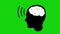 brain waves icon animation