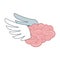 brain with wings icon