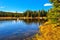 Brainard Lake and Snowcapped Colorado Mountains in Autumn