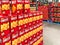 BRAINERD, MN - 30 MAR 2019: Boxes of Cheez It cheese snacks on display at a warehouse retail store