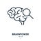 Brainpower Icon. Intelligent, Smart, Brainy. Editable Stroke. Vector Icon