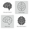 Brains icons. Smart logo for your business.