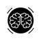 Brainstorm black icon, concept illustration, vector flat symbol, glyph sign.