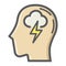 Brainstorm colorful line icon, business and idea