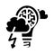 brainstorm light bulb glyph icon vector illustration