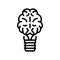 brainstorm light bulb line icon vector illustration