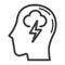 Brainstorm line icon, business and idea