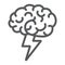 Brainstorm line icon, business and idea, creative sign, vector graphics, a linear pattern on a white background, eps 10.