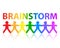 Brainstorm Paper People Rainbow