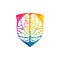 Brainstorm power thinking brain icon.