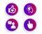 Brainstorming, Like hand and Users chat icons set. Hand click sign. Vector