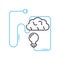 brainstorming session line icon, outline symbol, vector illustration, concept sign