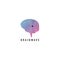 Brainwave logo design template. Colorful brain with a signal wave propagation illustration logo concept. Blue Magenta purple