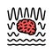 brainwaves neuroscience neurology color icon vector illustration