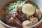 Braised beef noodles Instant noodles and meatballs