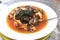 Braised mushroom with oyster and bean curd, popular Chinese deli