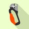 Brake climb carabine icon, flat style