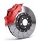 Brake Disc with Red Sport Racing Calliper on white