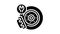 brake disc repair glyph icon animation