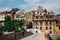 Brama Grodzka Gate to Old town of Lublin. View from the bridge of Zamkowa street, Poland.