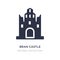 bran castle icon on white background. Simple element illustration from Monuments concept