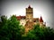 Bran Castle on Wet and Windy Day, Romania