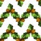 Branch acorn seamless pattern