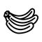 branch banana bunch line icon vector illustration