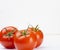 Branch tomatoes isolated on white