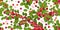 Branches overgrown cherry plum with ripe fruits. Garden plant with edible harvest. Seamless pattern composition. Branch