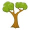 Branchy tree icon, cartoon style