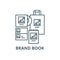 Brand book line icon, vector. Brand book outline sign, concept symbol, flat illustration