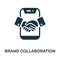 Brand Collaboration icon. Monochrome simple Brand Collaboration icon for templates, web design and infographics