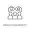 brand engagement linear icon. Modern outline brand engagement lo