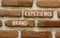 Brand experience symbol. Concept words Brand experience on brown brick wall. Beautiful brown brick wall background. Business