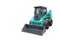 A Brand New Blue Colour Skid Steer Loader Isolated on a White Background