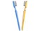 Brand new blue and yellow toothbrushes