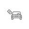 Brand, new, car, dollar, tag outline icon. Can be used for web, logo, mobile app, UI, UX