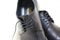 Brand new men`s black leather formal shoes.