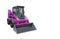 A Brand New Pink Colour Skid Steer Loader Isolated on a White Background