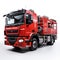 Brand new Red Fire Truck on white background